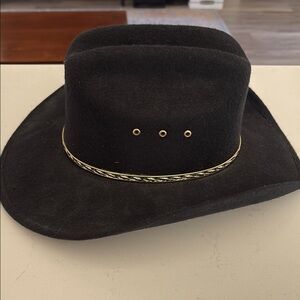 Black Cowgirl 🤠 Hat with Gold Accents